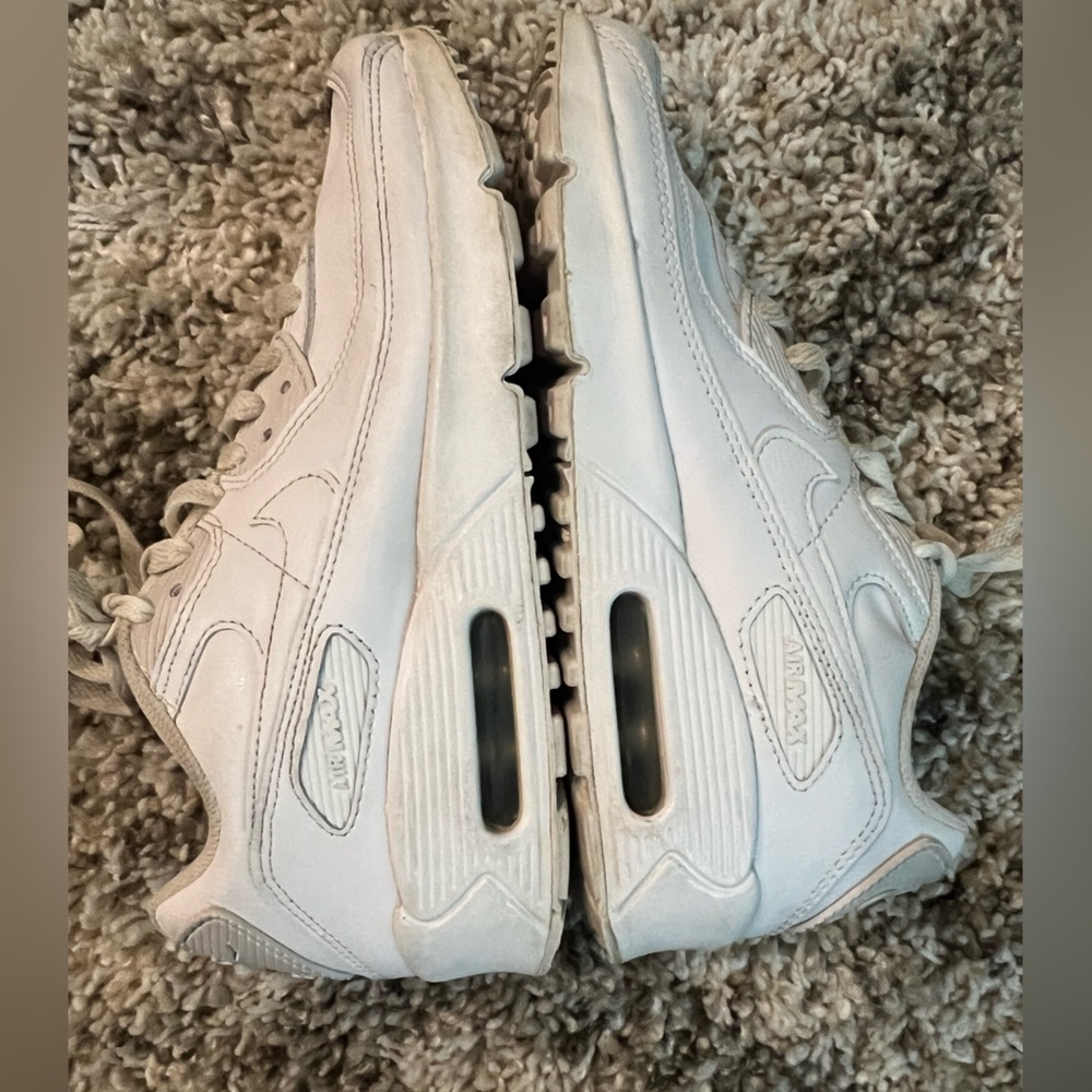 Nike White Air Max’s - Big boys Size 5.5